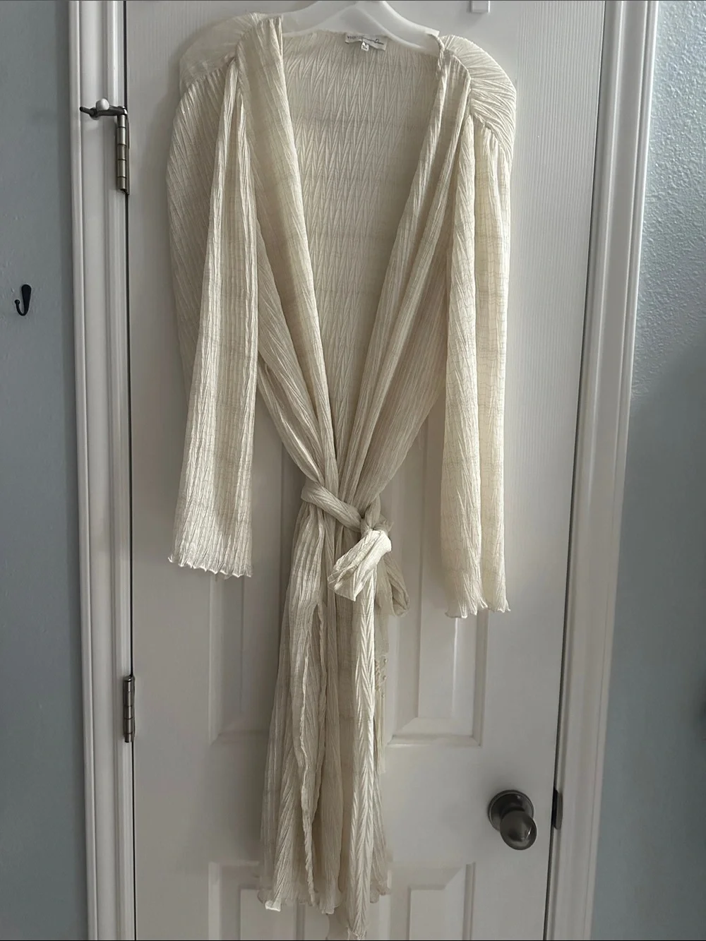 VICI x Summer of Diane Gauzy Ivory Cream Swim Cover Up S Boho Coastal Resortwear